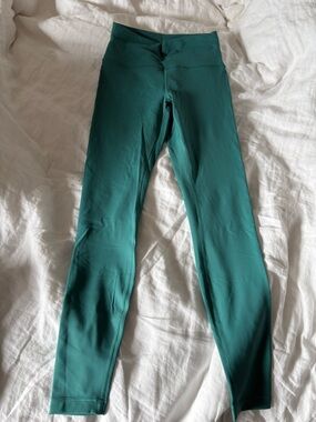Lululemon wunder under teal leggings 6